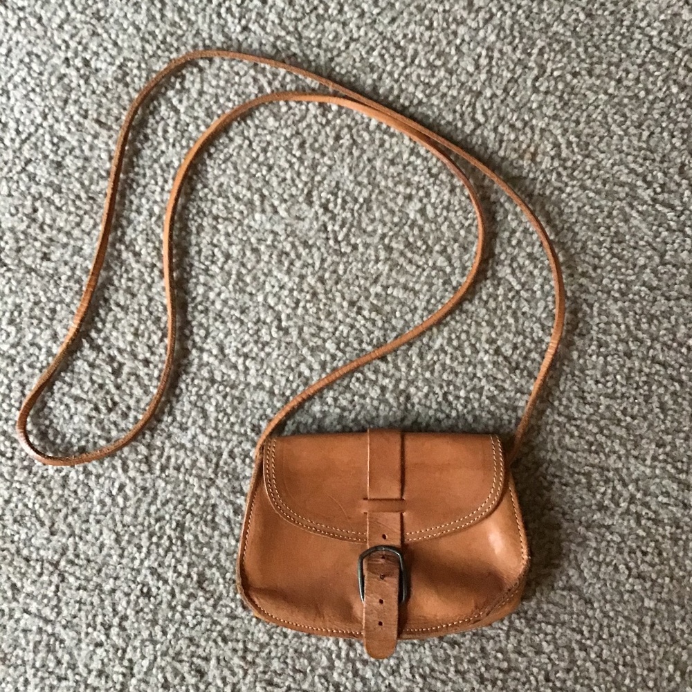 Tiny Leather Clutch Purse